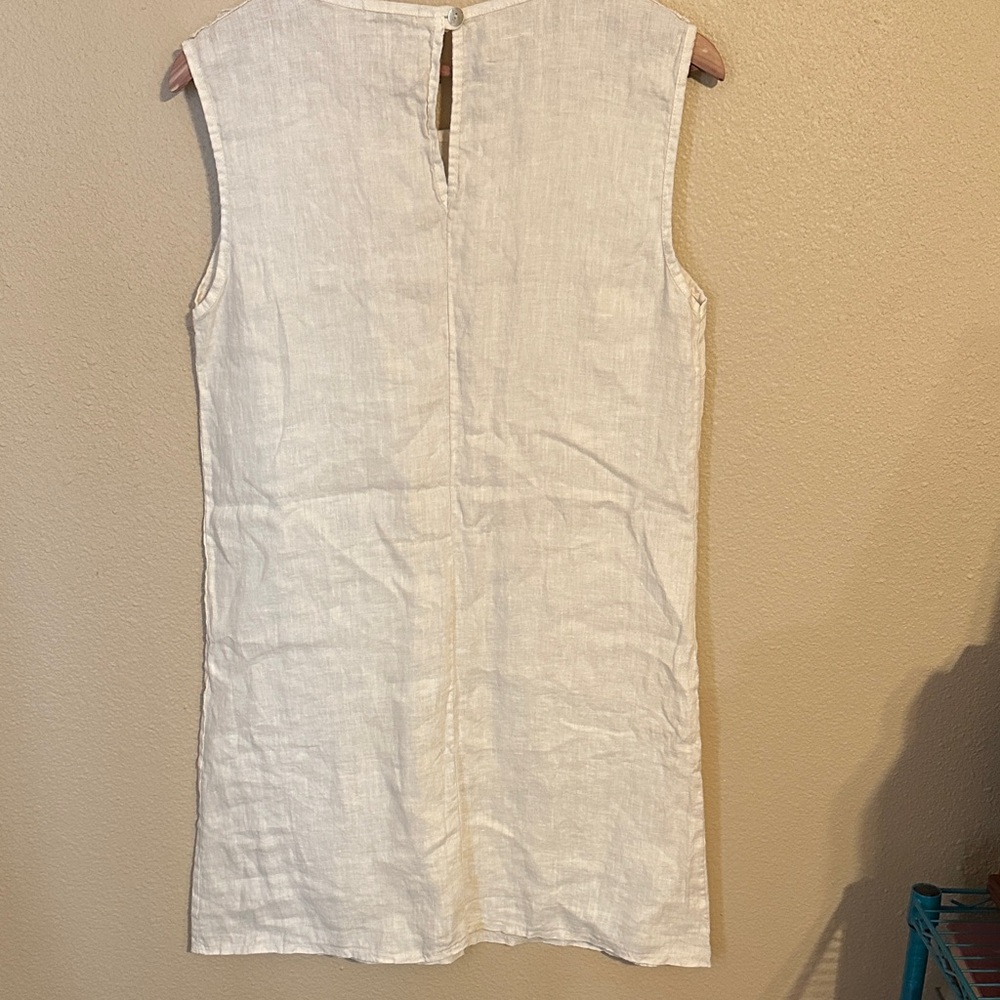 Alessia Pacini Linen Sleeveless Dress with cotton lace accent - Picture 5 of 6
